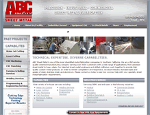 Tablet Screenshot of abcsheetmetal.com